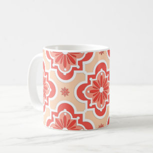 Caneca De Café Teste padrão marroquino do azulejo - máscaras da