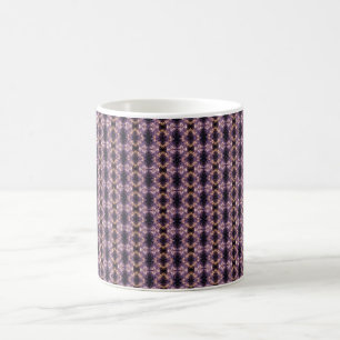 Caneca De Café Teste padrão roxo dos fogos-de-artifício