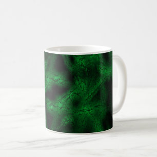 Caneca De Café Teste padrão verde da fantasia