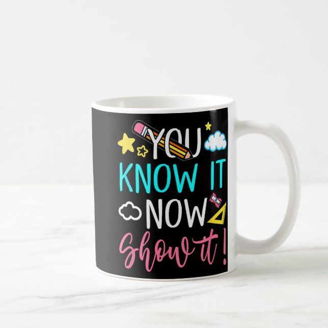 Caneca De Café Testes de Professores para Mulheres no Dia de Test (Direita)