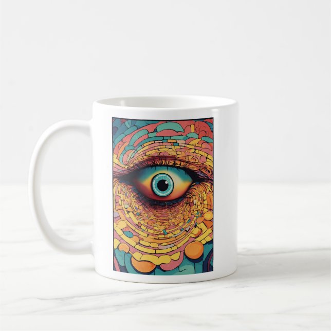 Caneca De Café "Teto de Hipnose da Visão Espiral" (Esquerda)