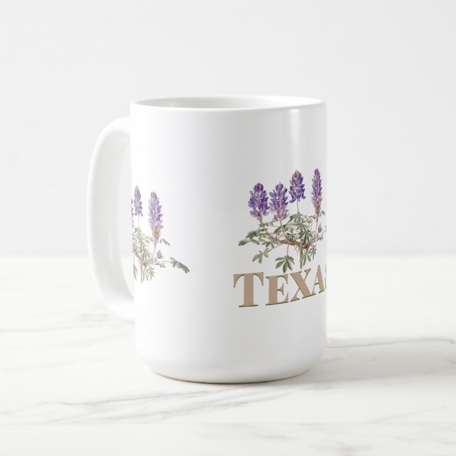 Caneca De Café Texas Bluebonnet 2 (Frente Esquerda)