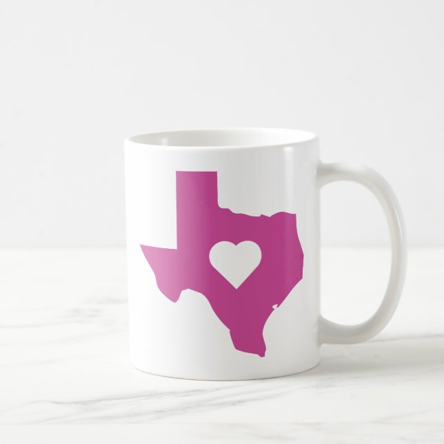 Caneca De Café Texas cor-de-rosa (Direita)