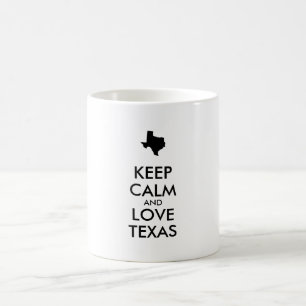 Caneca De Café TEXAS DE AMOR E CALMA personalizáveis