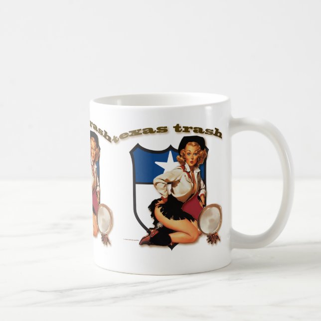 Caneca De Café Texas ecléctico: Lixo de Texas! (Direita)