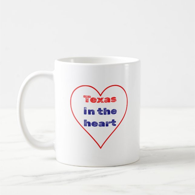 Caneca De Café Texas In The Heart (Esquerda)