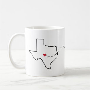 Caneca De Café Texas para a Alemanha - Heart2Heart