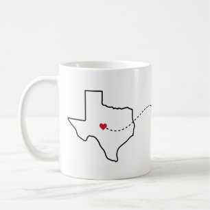 Caneca De Café Texas para a Carolina do Sul - Heart2Heart