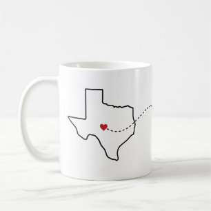 Caneca De Café Texas para Mississippi - Heart2Heart