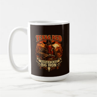 Caneca De Café Texas Red – Design Lendário de Cowboy Fora da Lei