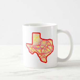 Caneca De Café Texas Scribbleprint
