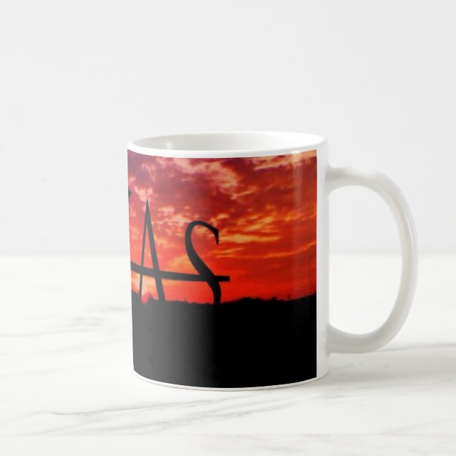 CANECA DE CAFÉ TEXAS SOB O POR DO SOL (Direita)