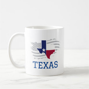Caneca De Café Texas State Map USA Patriotic Texan