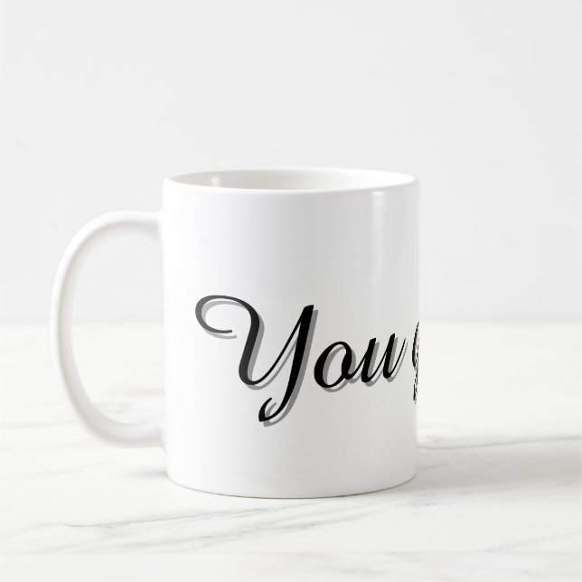 Caneca De Café Text Design Mug (Esquerda)