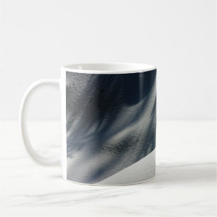 Caneca De Café Têxteis florais azuis e brancos