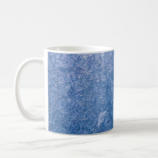 Caneca De Café Têxteis florais brancos e negros (Esquerda)