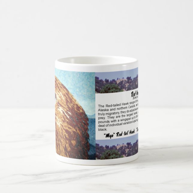 Caneca De Café Têxtil de Hawk de cauda vermelha (Centro)