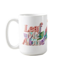 Texto 3D Punny Leaf Me Alone