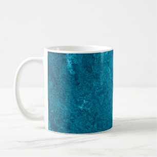 Caneca De Café Texto abstrato azul abstrato, arte, decoração gráf