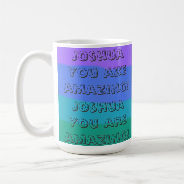 Caneca De Café Texto animador positivo colorido (Esquerda)