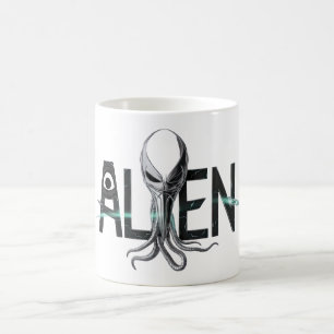 Caneca De Café Texto de Alienígena de Espaço