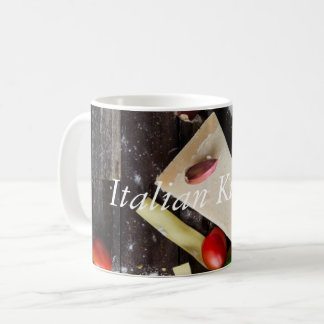Caneca De Café Texto de Personalização da Comida Italiana