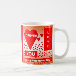 Caneca De Café Texto do feliz dia de os namorados para sempre ama