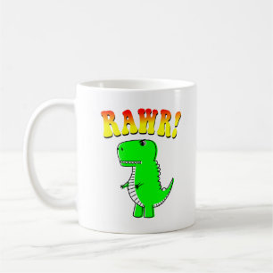 Caneca De Café Texto do Groovy T-Rex T-Rex Bonito e Irritado