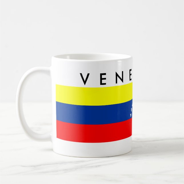 Caneca De Café texto do nome do símbolo da nação da bandeira de (Esquerda)