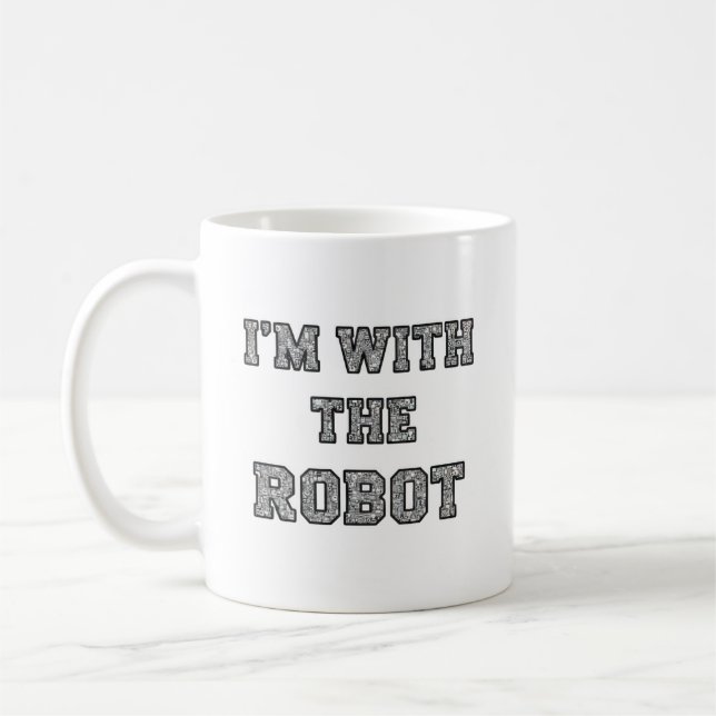 Caneca De Café Texto do Robô (Esquerda)