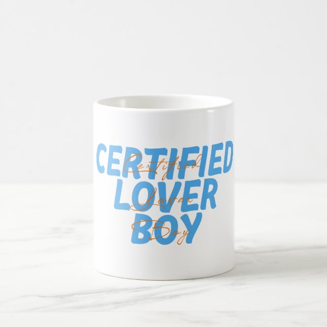 Caneca De Café Texto duplo "Certified Lover Boy" (Centro)