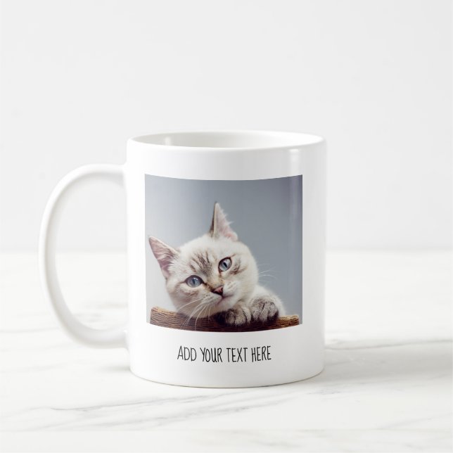 Caneca De Café Texto e Foto de Pet Personalizadas (Esquerda)