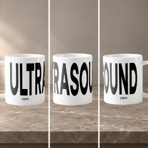 Caneca De Café Texto envolvente de ULTRASSONOGRAFIA Personalizado