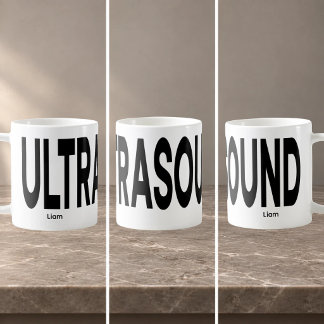 Caneca De Café Texto envolvente de ULTRASSONOGRAFIA Personalizado