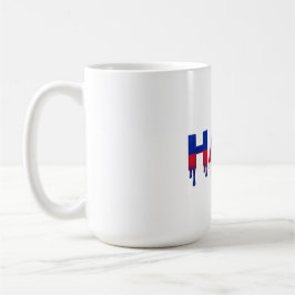 Caneca De Café Texto Haiti Drip | Design de Bandeira Caribenha |