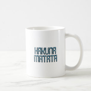 Caneca De Café Texto Incrível de Swahili Hakuna Matata em 3D