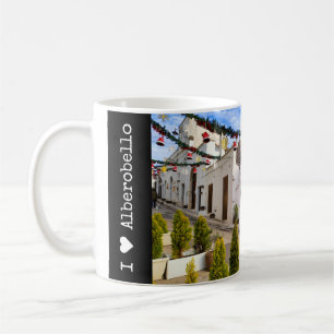 Caneca De Café Texto personalizado, casas trulli em Alberobello 