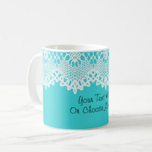 Caneca De Café Texto Personalizado/ Chic Vintage Vitoriano de Loc