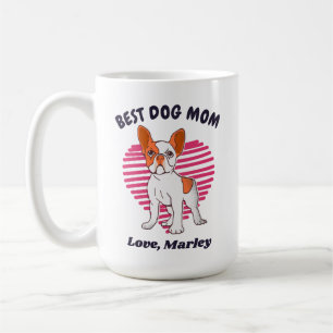 Caneca De Café Texto Personalizado da Mãe do Cachorro Francês Per