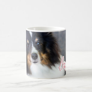 Caneca De Café Texto Personalizado De Foto Pet E Amor Com Palavra