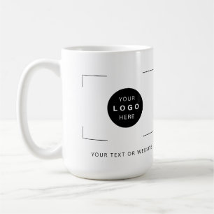 Caneca De Café Texto personalizado de marca comercial de logotipo