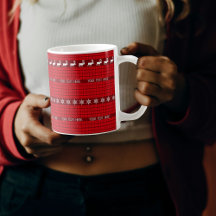 Texto Personalizado de Natal Vermelho Branco Maldi