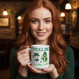 Caneca De Café Texto Personalizado Dia de São Patrício Sapo e Coe