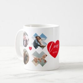 Caneca De Café Texto personalizado do amor cardíaco