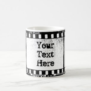 Caneca De Café Texto personalizado do filme 35mm