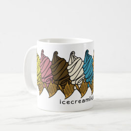 Caneca De Café Texto Personalizado do icecreamliciouS Colorido do