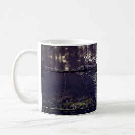 Caneca De Café Texto Personalizado/ Fall Spooky Forest Creepy Spi