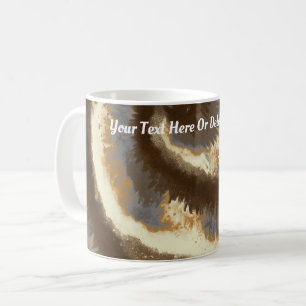 Caneca De Café Texto Personalizado/ Navegações Escuras Abstrato