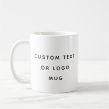 Texto Personalizado Ou Mug De Logotipo Minimalista