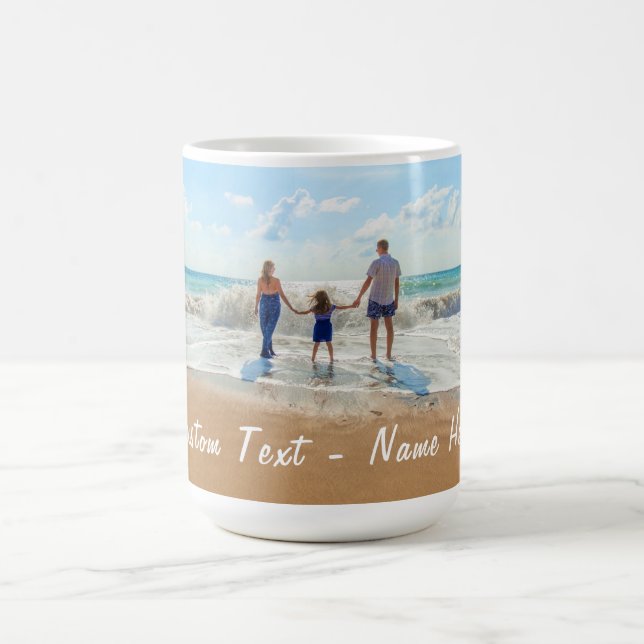Caneca De Café Texto personalizado personalizado e sua cápsula fo (Centro)